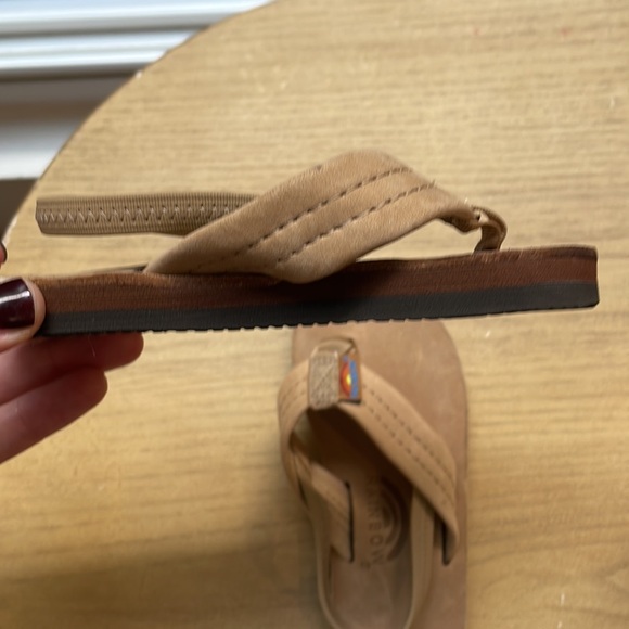 Like new. Worn twice infant rainbow sandals with strap - Picture 2 of 2